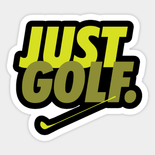 Just Golf Sticker
